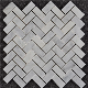 Qatar Style Herringbone Carrara White Marble Mosaic Backsplash Tile manufacturer