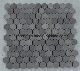  Natural Stone Hexagon Pattern Honed Finish Lava Basalt Stone Mosaic with Mesh
