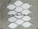 Leaf Design Polished/Tumbled/Carrara White/Hexagon/Stone White Marble Tile Mosaic