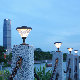 OEM Main Gate Lamp Post Outdoor Pillar European LED Luz Offroad Solar Powered Roman Columns Street Column Grey Light