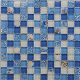 Good Price 30X30 China Foshan Factory Manufacture Swimming Pool Mosaic Balcksplash Blue Glass Seashell Mosaic Wall Tile manufacturer