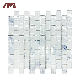 Hotel Bathroom Toilet Wall Tiles White Waterproof Glass Crystal Mosaic manufacturer