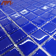 China Outdoor blue Glass Waterproof Hotel Brthroom Swimming Pool Mosaic Tiles manufacturer