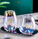  Wholesale Ins Popular Unique Iridescent Mountain Egg Water Drinking Glass Cup Stemless Wine Glass for Juice White Red Wine