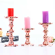  Glass Pillar and Taper Candle Holder for Tealight Candlestick Home Decoration Crystal Pillar Candle Stand Gift for Birthday Christmas Wedding Party Home Decor