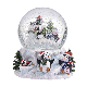 Customized Resin Music Box Crystal Ball Snow Globe Glass Lights Water Globe Christmas Gift & Decoration manufacturer
