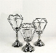  European Style Glass Electroplating Candle Holder Silver Party Home Decoration