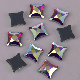 Crystal Clear Square Super Bright Glass Strass Iron on Hotfix Rhinestones for Fabric Garment/Nail Art