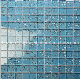  China Manufacturer Blue Bathroom Tile Designs Glass Mosaic Tile