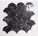 Irregular Shap Dark Emperador Mosaic Fish Scale / Diamond Mosaic Tile for Floor