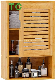 3 Tier Bathroom Wall Cabinet, Wooden Medicine Cabinet with Single Door Bamboo Storage Cabinet Wall Mounted