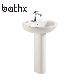 Chaozhou Manufacturer Sanitary Ware Two Pieces Ceramic Wash Basin with Decoration manufacturer