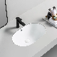 Wholesale Bathroom Ceramic Wash Art Basin Oval Under Counter Mounted Ceramic Basin Chaozhou Sanitary Ware