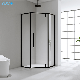 High Quality 6mm Tempered Glass Diamond Shaped Black Hinge Shower Enclosure (L5902) manufacturer