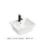 China Manufactory White Color Ceramic Art Hand Wash Basin Bathroom Square Glossy White Ceramic Sinks Art Basin Sanitary Ware