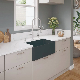 24X18 Glaze Surface Modern Matte Color Bathroom Farm Sink Kitchen Black Sanitary Ware manufacturer