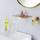 Sanitary Brushed Golden in Wall Mount Faucet Hot Sale Brass Basin Faucet manufacturer