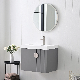  Matte Grey Floating Bathroom Vanity Wood Cabinet with Two Doors