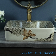  Jingdezhen Ceramic Sink Wash Basin Ceramic Counter Top Glazed Lotus Bathroom Sinks Garden Wash Basin