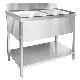 Commercial Used Stainless Steel Kitchen Sink Workbench Table Wash Basin