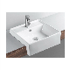  Semi Counter Square Shape China Wholesale Supplier Washroom Lavobos Ceramic Bathroom Washbasins Sink
