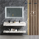 Rock Plate Cabinet Bathroom Slate Basin Double Basin Sintered Stone Cabinet Barhroom Sanitary Ware with Mirror