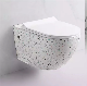  Rimless Wall Mounted Wc Stone Pattern Design Wall Hung Toilet White Color Toilet Wc Sanitary Ware