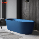 Modern Blue Solid Surface Small Composite Stone Bathtub