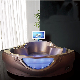  Bathroom Use with LED Light Hydromassage Whirlpool Bathtub for Two