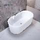 1800mm Freestanding Soaking Acrylic Oval Shape Bathtub with Brass Faucet manufacturer
