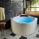 French Special Size Bathtubs Corner Massage Bath Tub with Waterfall manufacturer