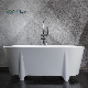 CE Modern Solid Surface Fiberglass Bathtub Acrylic Freestanding Bath Tub with Legs