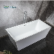 Hotel Customized Size Simple Rectangular Acrylic Freestanding Soaking Bathtub manufacturer