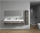 Wall Mounted Modern Bathroom Vanity Double Sink 3 Drawers 3 Drawers with Side Cabinet Bathroom Vanity