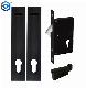 Stainless Steel Lockable Flush Pull Black Brushed Cavity Sliding Door Lock manufacturer