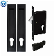 Stainless Steel Lockable Flush Pull Black Brushed Cavity Sliding Door Lock