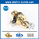 Architecture Hardware Zinc Alloy Polished Gold Knobset for Auditorium