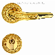  (C01 Series) Antique Design Brass Copper Home 24K Golden Mortise Lever Handle Door Lock