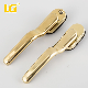 ISO9001 Ningbo LG OEM Fashion Design Privacy PVD Golden Satin Chrome Color Zinc Alloy Interior Door Lever Handle