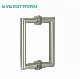  Brass Round Tube Frameless Sliding Glass Shower Door Pull Handle