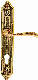  Luxury Brass door Lock door handle B-PM2208-OG