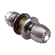 Cylindrical Tubular Knob Door Lock Interior Security Doorknob with Lock and Keys