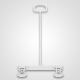  Plastic Coordinate Loop Hanger for Kids Pant Snap Lock Drop Hy-3090 (20cm/8′ ′)