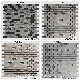 TV Background Decorative Strip Mix Glass Wall Tile Marble Mosaic