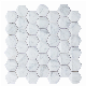  Carrara White Hexagonal 3D Marble Mosaic for Wall Decoration