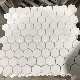 Greek Thassos White Hexagon Shaped Marble Stone Mosaic