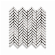  Little Strip Ceramic Herringbone Grid Brick Shape Porcelain Mosaic Wall and Floor Tile