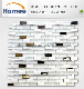  China Mix Color Stainless Steel Strip Glass Blend Stone Mosaic