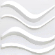 PVC Material 3D Plastic Wall Tiles, White Interior Wave 3D Wave Wall Panels