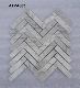  Natual Stone Carrara White Polished Herringbone Marble Mosaic